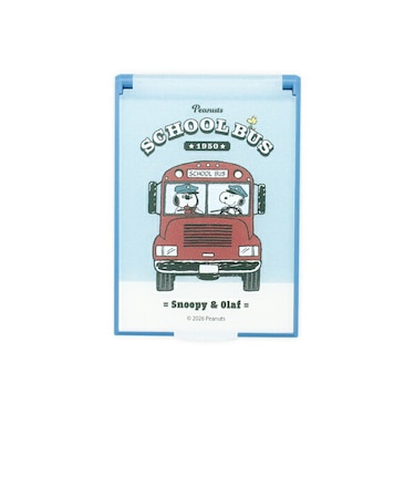 スヌーピー 折りたたみコンパクトミラー(Snoopy＆Olaf) Preppystyle schoolbus SNOOPY