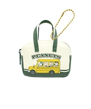 スヌーピー ミニボストンバッグ型ポーチ(Schoolfriend) Preppystyle schoolbus SNOOPY