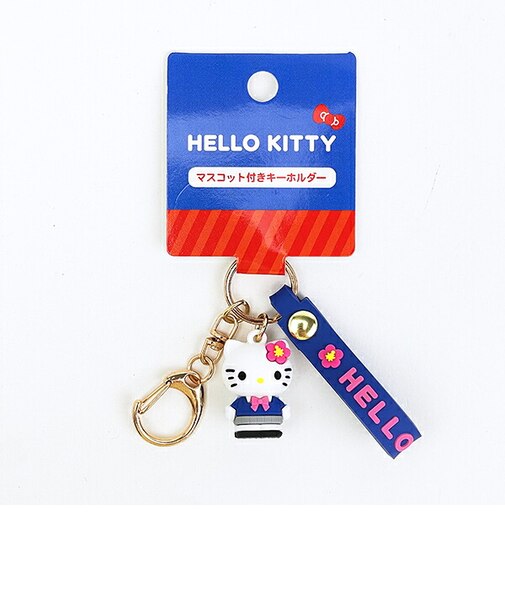 サンリオ ハローキティ マスコット付きキーホルダー ギャル ネイビー Sanrio