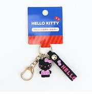 サンリオ ハローキティ マスコット付きキーホルダー ヒョウ柄ブラック ピンク Sanrio