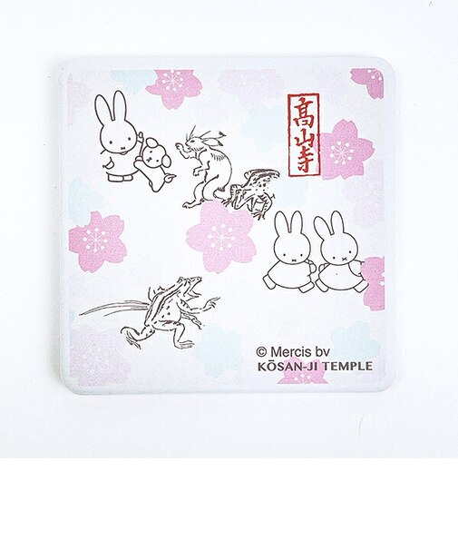 ミッフィー miffy × 鳥獣戯画 吸水コースター角型(A) キッチン