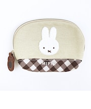 ミッフィー miffy ティッシュポーチ ベージュ ダイアゴナル