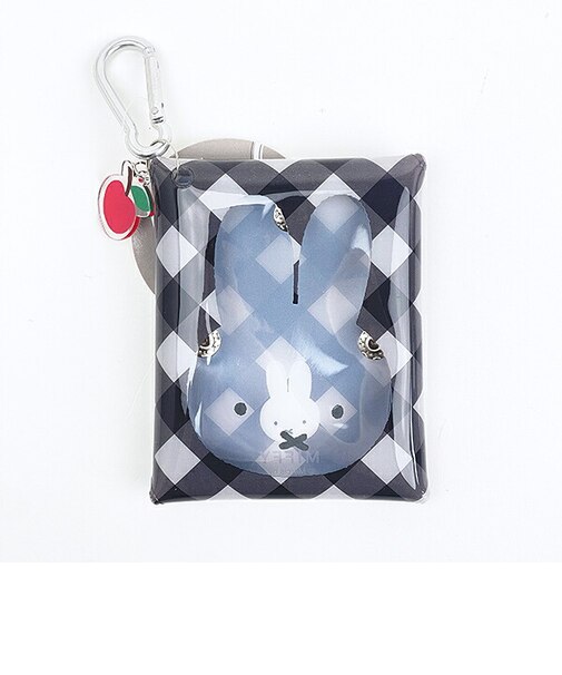 ミッフィー miffy クリアマルチポーチ グレー ダイアゴナル