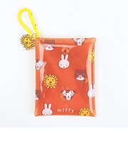 ミッフィー miffy クリアマルチポーチ オレンジ カラフルサガラ