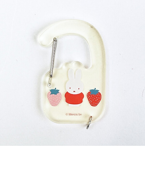 ミッフィー miffy アクリルカラビナ アイボリー キーホルダー STRAWBERRY&TULIP 日本製