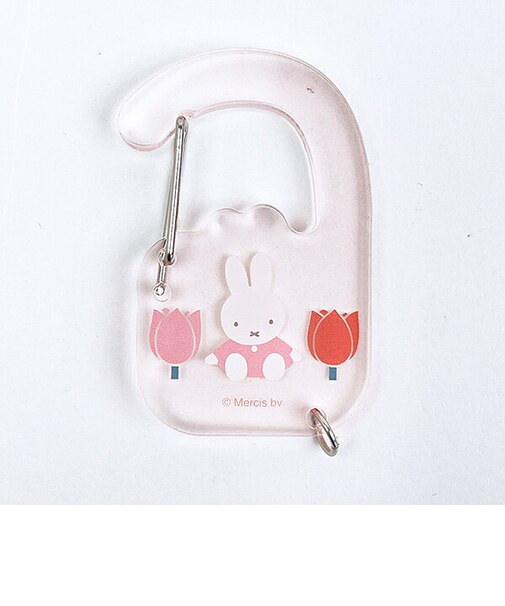 ミッフィー miffy アクリルカラビナ ピンク キーホルダー STRAWBERRY&TULIP 日本製
