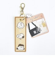 スヌーピー 織りキーホルダー ベージュ フレンズ Myselect SNOOPY