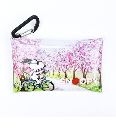 スヌーピー ジョークール 桜並木 クリアマルチケース(S) SNOOPY