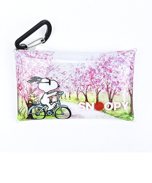 スヌーピー ジョークール 桜並木 クリアマルチケース(S) SNOOPY