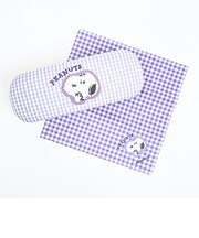 スヌーピー メガネケース パープル サガラワッペンチェック SNOOPY