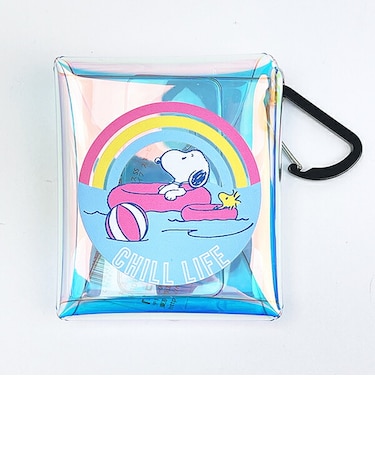 スヌーピー クリアマルチケース(SS) レインボー チルライフ SNOOPY