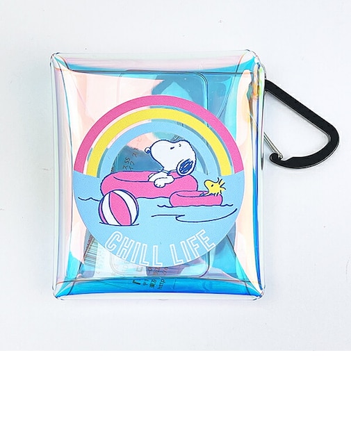 スヌーピー クリアマルチケース(SS) レインボー チルライフ SNOOPY