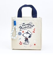 スヌーピー 保冷トートバッグ ノーティカルスタイルシリーズ ランチ SNOOPY