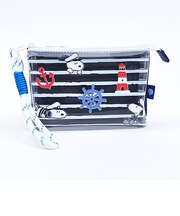スヌーピー 3ポケットポーチ ボーダー ノーティカルスタイルシリーズ SNOOPY