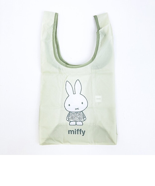 ミッフィー miffy 底板付きエコバッグ グリーン ピスタチオ&ラベンダーシリーズ