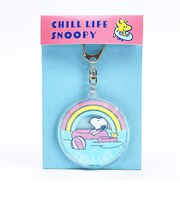 スヌーピー アクリルキーホルダー レインボー チルライフ 日本製 SNOOPY