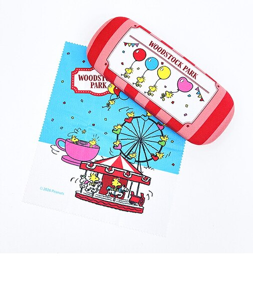 スヌーピー ウッドストック メガネケース 遊園地 SNOOPY