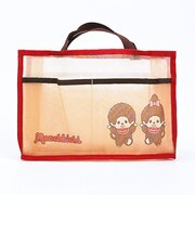 モンチッチ モンチッチくん×モンチッチちゃん メッシュバッグインバッグ (レッド)