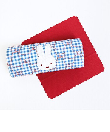 ミッフィー miffy メガネケース (ブルー) ギンガムポップシリーズ
