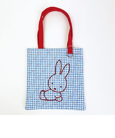 ミッフィー miffy ミニトートバッグ (ブルー) ギンガムポップシリーズ