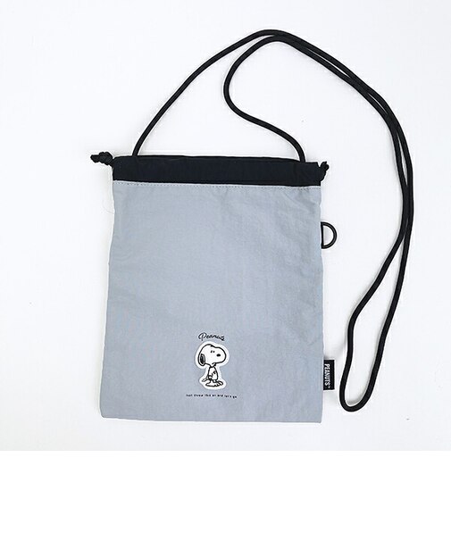 スヌーピー 巾着サコッシュ T-shirtシリーズ SNOOPY