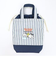 スヌーピー シューズケースバッグ ストライプ ブルー キッズ 入園入学 SNOOPY