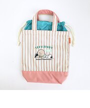 スヌーピー シューズケースバッグ ストライプ ピンク キッズ 入園入学 SNOOPY
