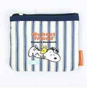 スヌーピー ティッシュポーチ ストライプ ブルー SNOOPY