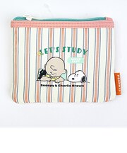 スヌーピー ティッシュポーチ ストライプ ピンク SNOOPY