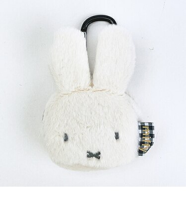 ミッフィー miffy カラビナ付きミニポーチ ベージュ ふわふわシリーズ