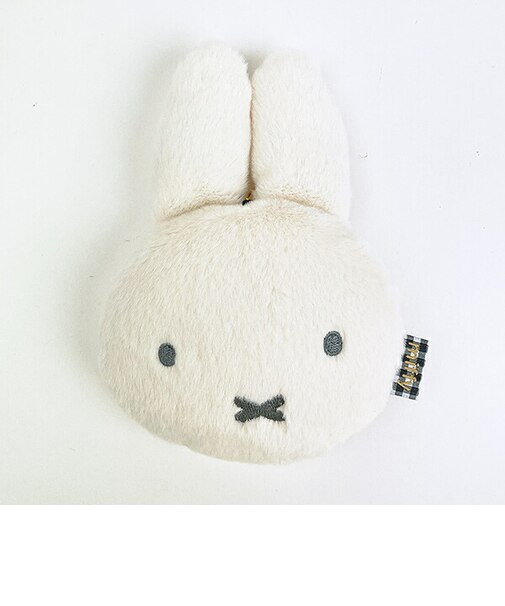ミッフィー miffy フェイスパスケース ベージュ ふわふわシリーズ