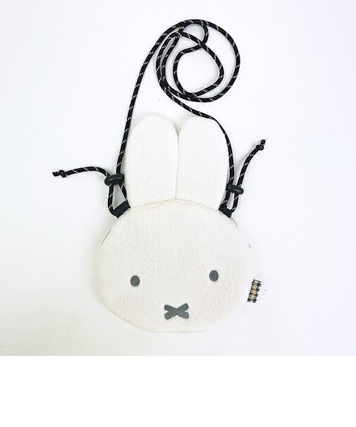 ミッフィー miffy サコッシュ ベージュ ふわふわシリーズ ショルダーバッグ