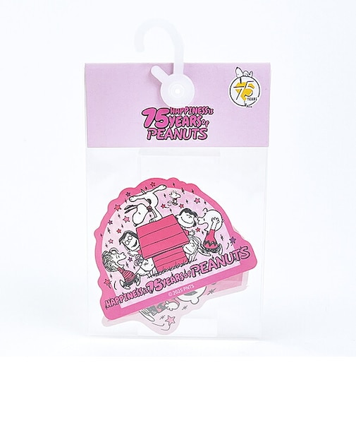 スヌーピー ダイカットステッカー2枚セット PEANUTS 75th シール 文具 日本製 SNOOPY