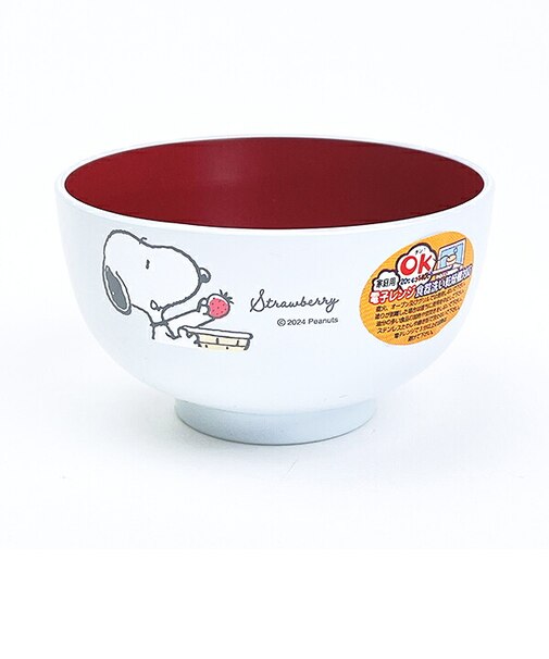 スヌーピー キッズ汁椀 (ストロベリー) 日本製 SNOOPY
