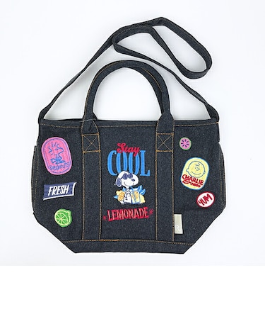 スヌーピー 刺繍トートバッグ グレー ルートート ROOTOTE SNOOPY