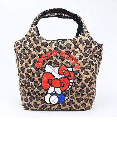 サンリオ ハローキティ 中綿トートバッグ レオパード 目隠し Sanrio