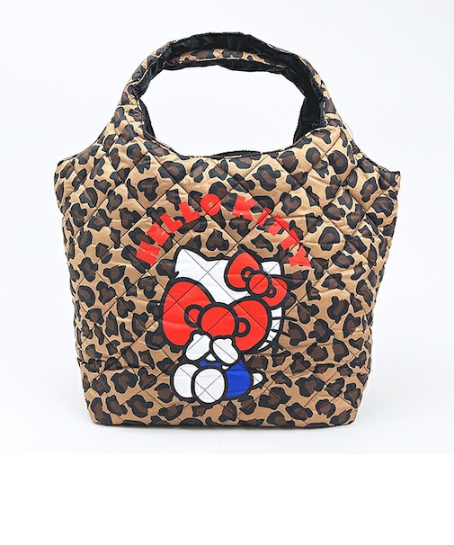 サンリオ ハローキティ 中綿トートバッグ レオパード 目隠し Sanrio