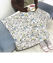 スヌーピー ボア付きウォームクロス ベージュ ブランケット SNOOPY