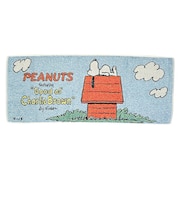 スヌーピー フェイスタオル ブルー 西川 日本製 SNOOPY