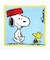 スヌーピー シェニール織ミニタオル ブルー SECRETARY ハンカチ 日本製 SNOOPY