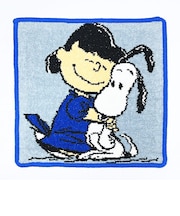 スヌーピー シェニール織ミニタオル グレー HUG ハンカチ 日本製 SNOOPY