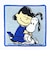 スヌーピー シェニール織ミニタオル グレー HUG ハンカチ 日本製 SNOOPY