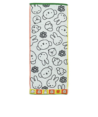 ミッフィー miffy フェイスタオル ブルーナカラー ホワイト 西川 日本製