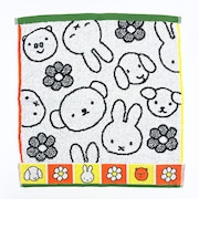ミッフィー miffy ウォッシュタオル ブルーナカラー ホワイト ハンカチ 西川 日本製