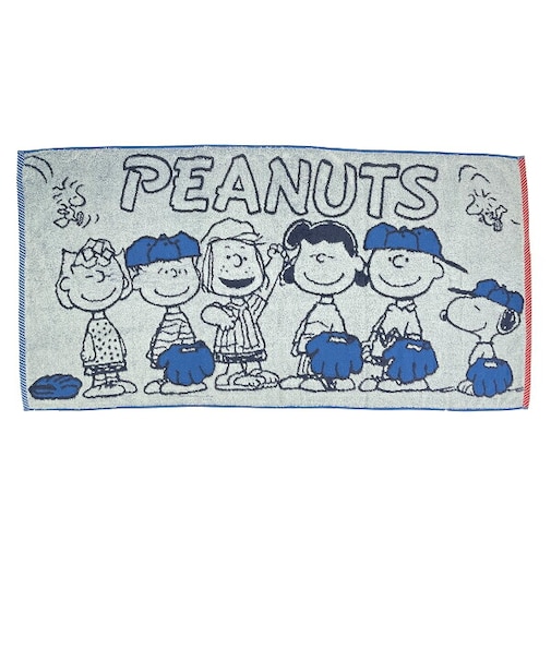 スヌーピー バスタオル Baseball グレー 西川 日本製 SNOOPY