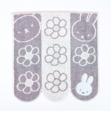 ミッフィー miffy ミニタオル スカラップ グレー ハンカチ 西川