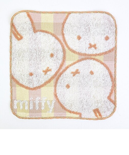 ミッフィー miffy ミニミニタオル ミッフィーフェイス ピンク ハンカチ 西川