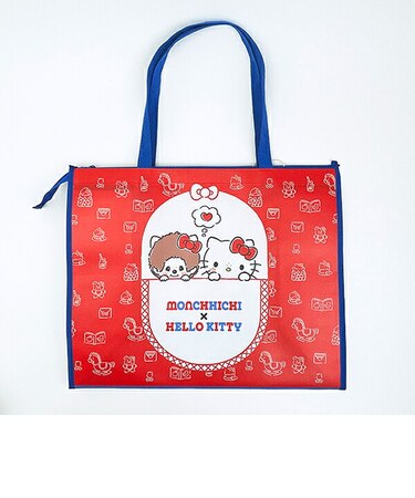 モンチッチ ×ハローキティ ショッピングトートバッグ レッド Sanrio