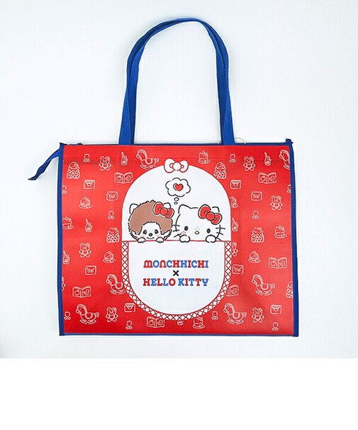 モンチッチ ×ハローキティ ショッピングトートバッグ レッド Sanrio