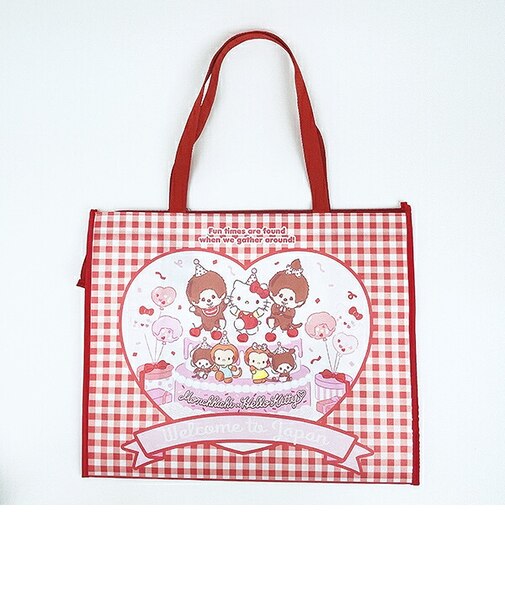 モンチッチ ×ハローキティ ショッピングトートバッグ ピンク Sanrio